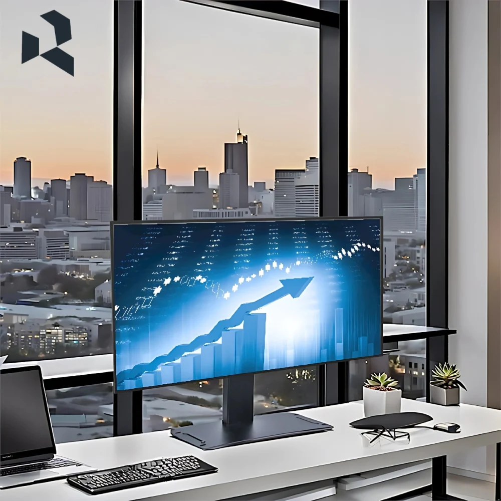 Red Mount LED Table Top Stand 37" To 65" | Height Adjustable (TT-65) view 4